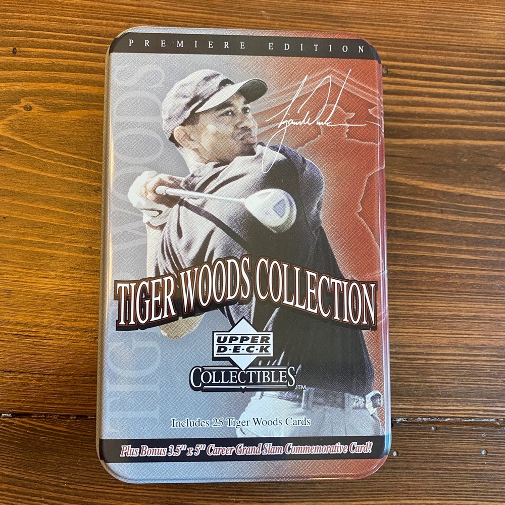 Tiger Woods Golf Cards Collection Tin Sealed Premiere Edition Upper Deck